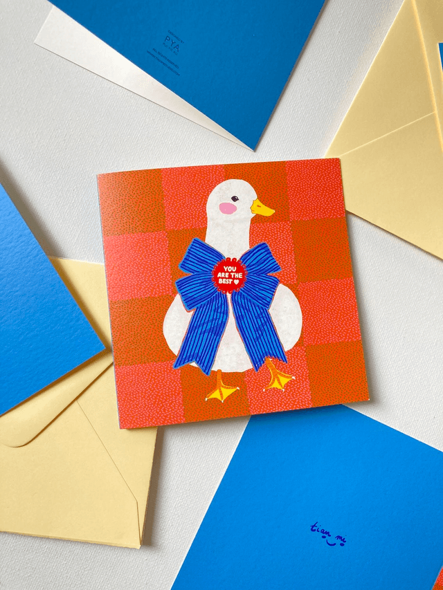 Greeting card - You are the best Duck
