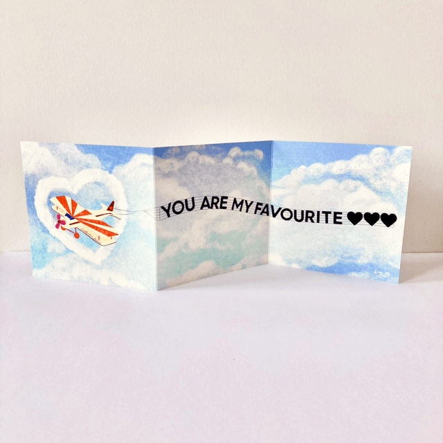 Airplane message DIY greetingcard