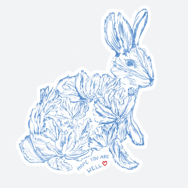 Hope you are well Bunny - Sticker