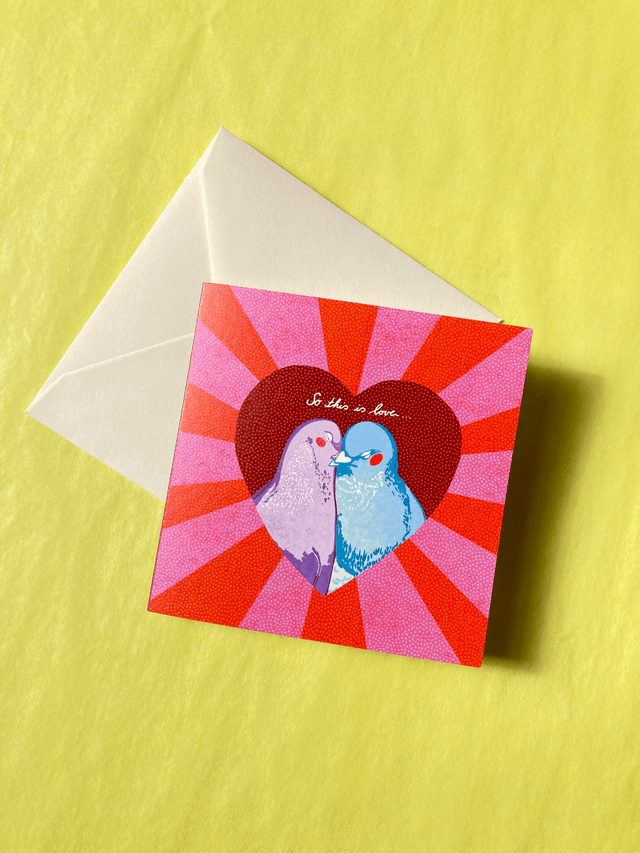 Greeting card - Pigeon Love
