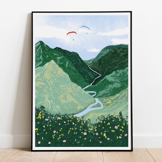 Paragliders at Malcesine, Italy