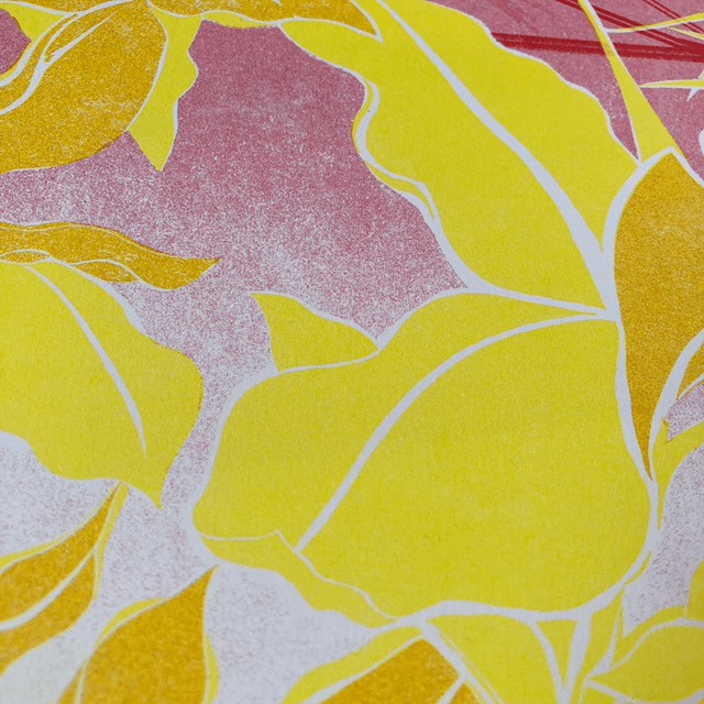 A4 Riso Print - Banana Plant, 2 colours 