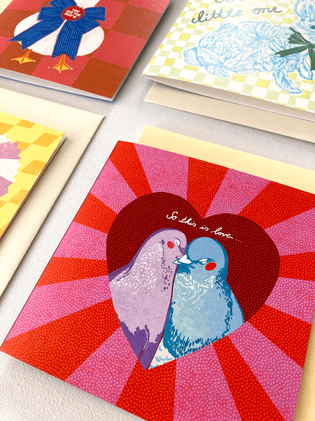 Greeting card - Pigeon Love