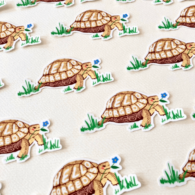 Hello Gorgeous Turtle - Sticker