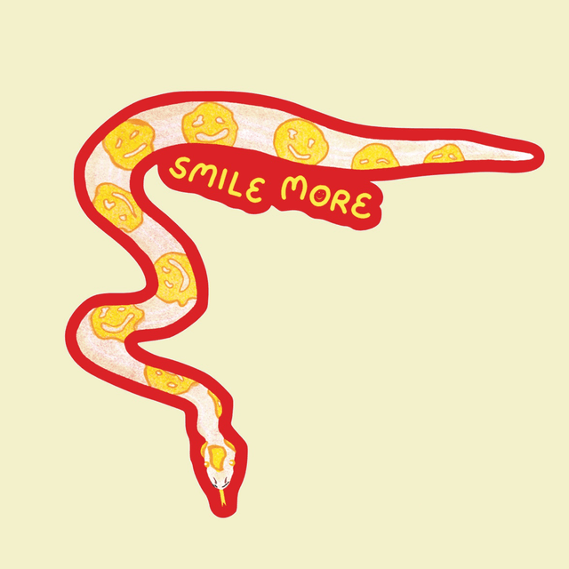 Smile More Snake - Sticker