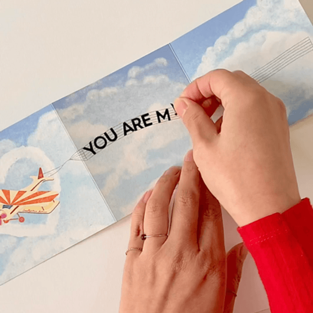 Airplane message DIY greetingcard