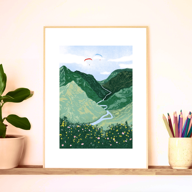 Paragliders at Malcesine, Italy